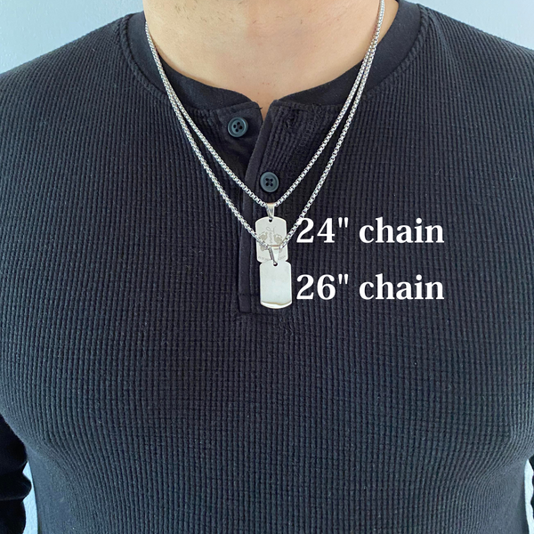 Baby Footprint Small Dog Tag Necklace