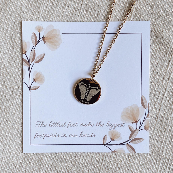 Butterfly Footprint Necklace
