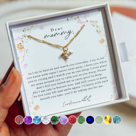Mama of an Angel Heart with Wings Necklace