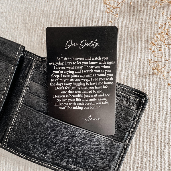 Dad of an angel card wallet