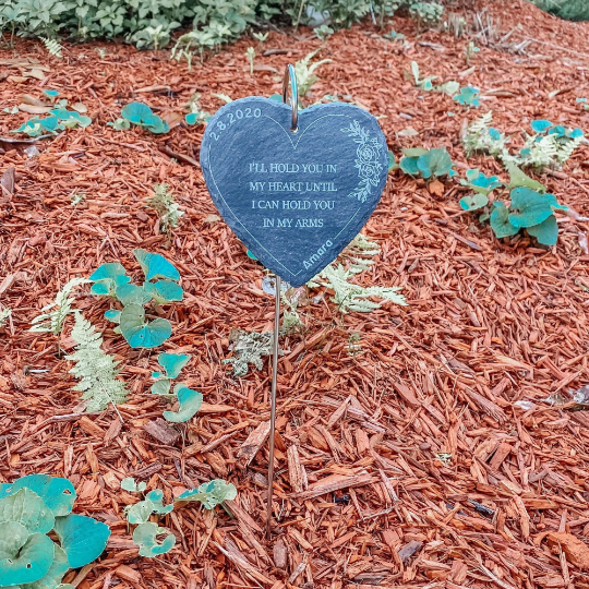 Heart Memorial Garden Stake
