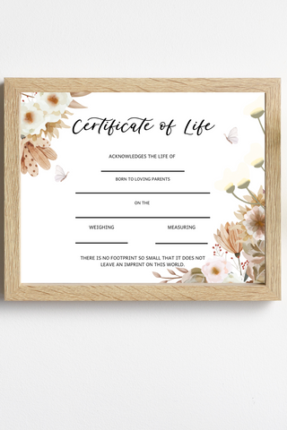 Neutral Certificate of Life