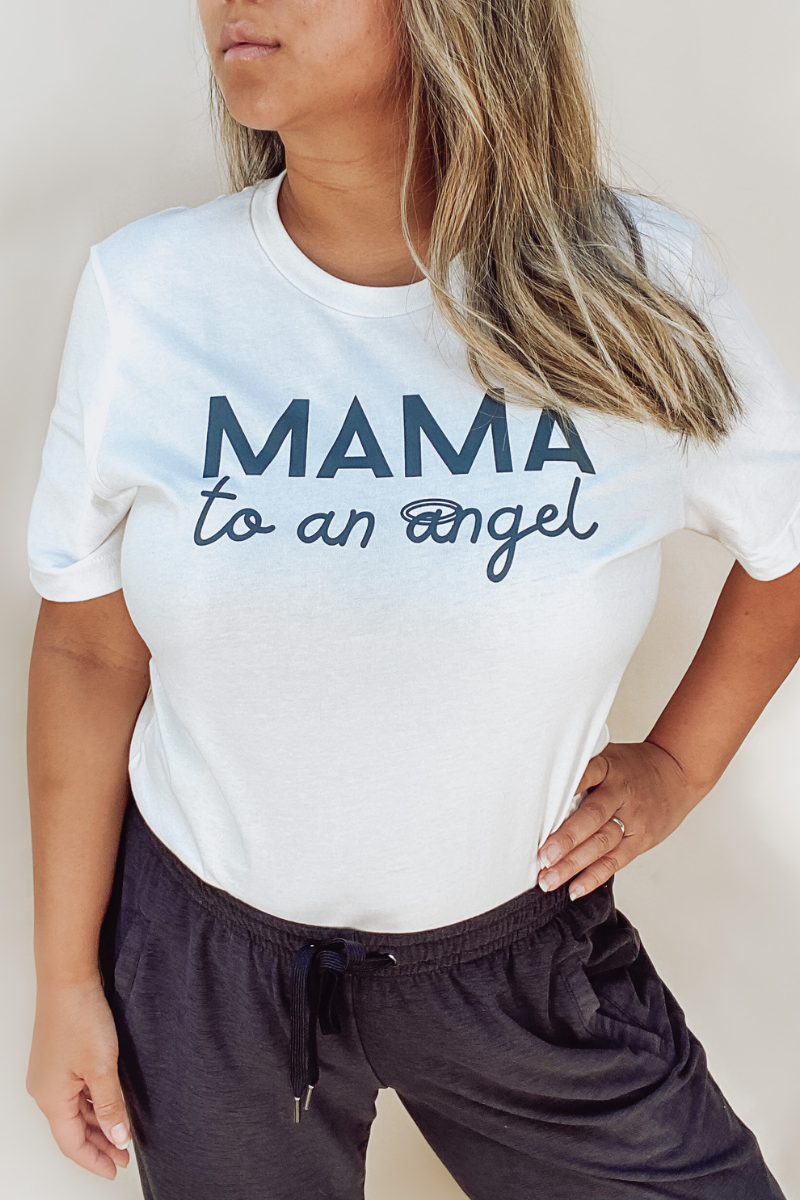 Mama to an Angel Halo Unisex Graphic Tee